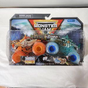 Horse Power vs Aqua Stallion Monster Jam Earth vs Surf New Monster Trucks